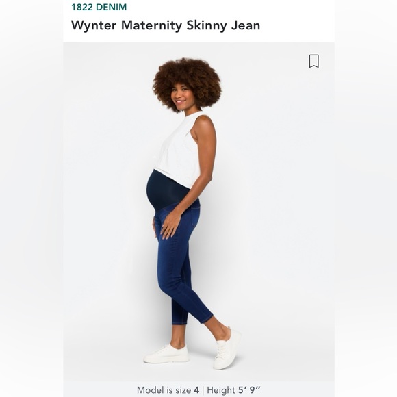 1822 Denim | Stitch Fix Wynette Maternity Skinny Jeans | size 10 | indigo - Picture 3 of 9